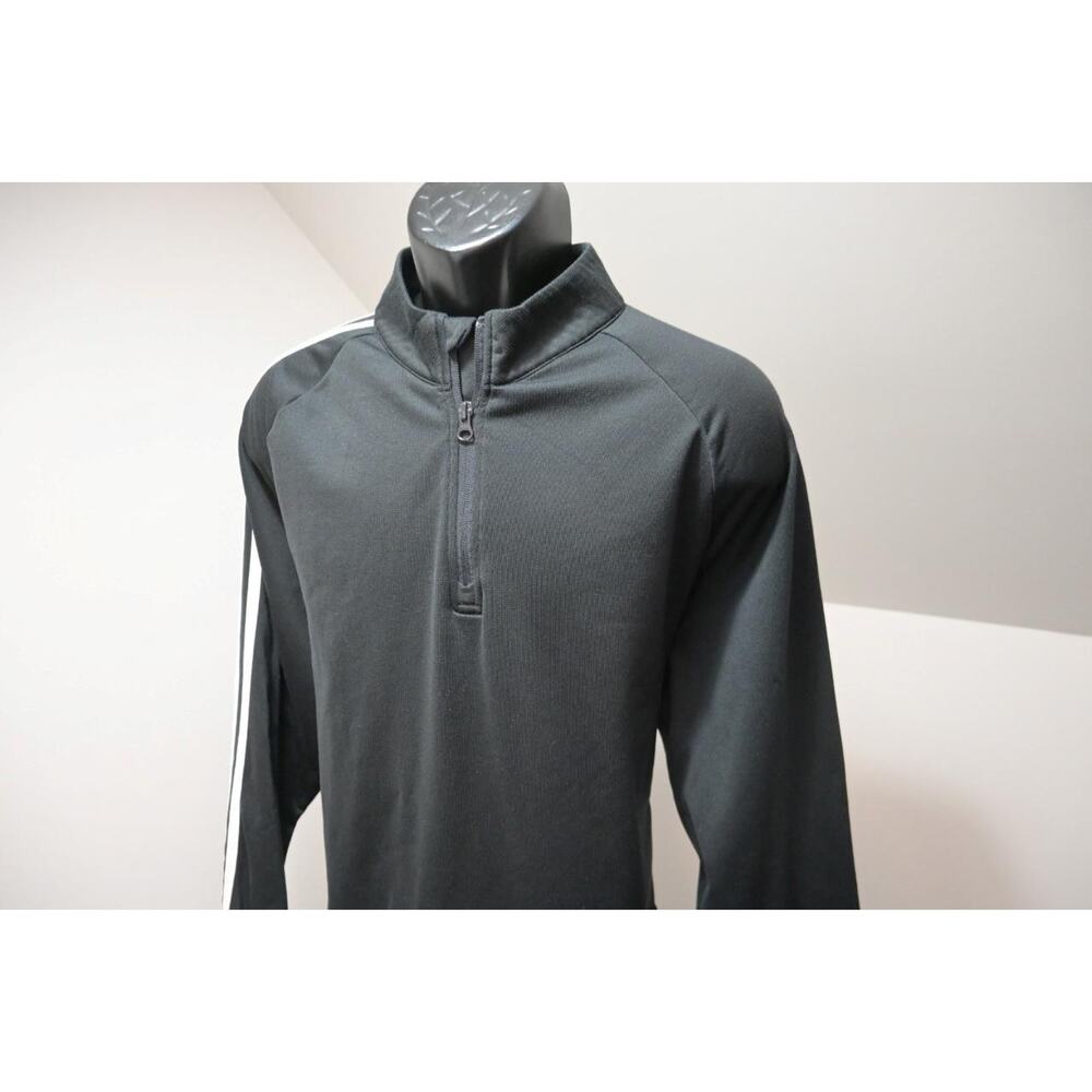 Adidas Golf Jacket Athletic 1/4 Zip Black Performance Long Sleeve Mens Sz XL